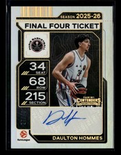Daulton Hommes 2025-26 Contenders EuroLeague Final Four Ticket Auto 27/49 [wyf32