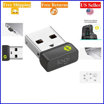 Logi Bolt USB-A Receiver - Graphite, 6 Ports, Secure Wireless