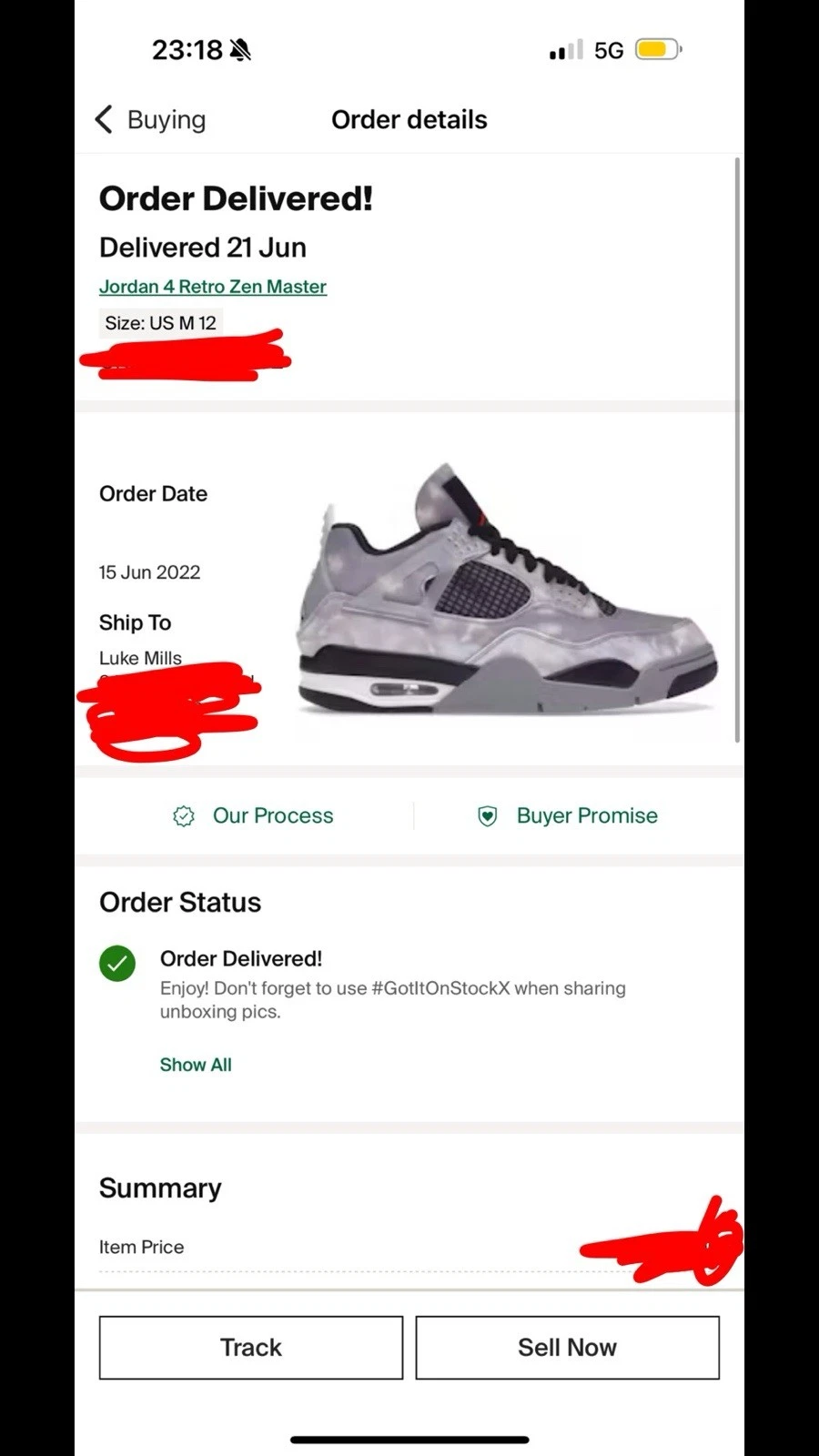 Jordan 4 Retro Zen Master taglia 11 UK