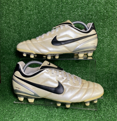2007 Nike Tiempo FG Legend II White Gold R10 Ronaldinho Leather 10
