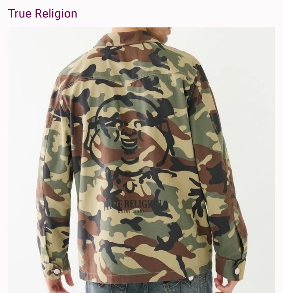 Chaqueta militar True Religion verde camuflada - grande para hombre Foto 2 de 4