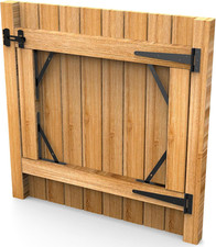 Fence Gate Frame Kit with 8 inch Hinges and Gate Latch, Includes Corner Brace Br
