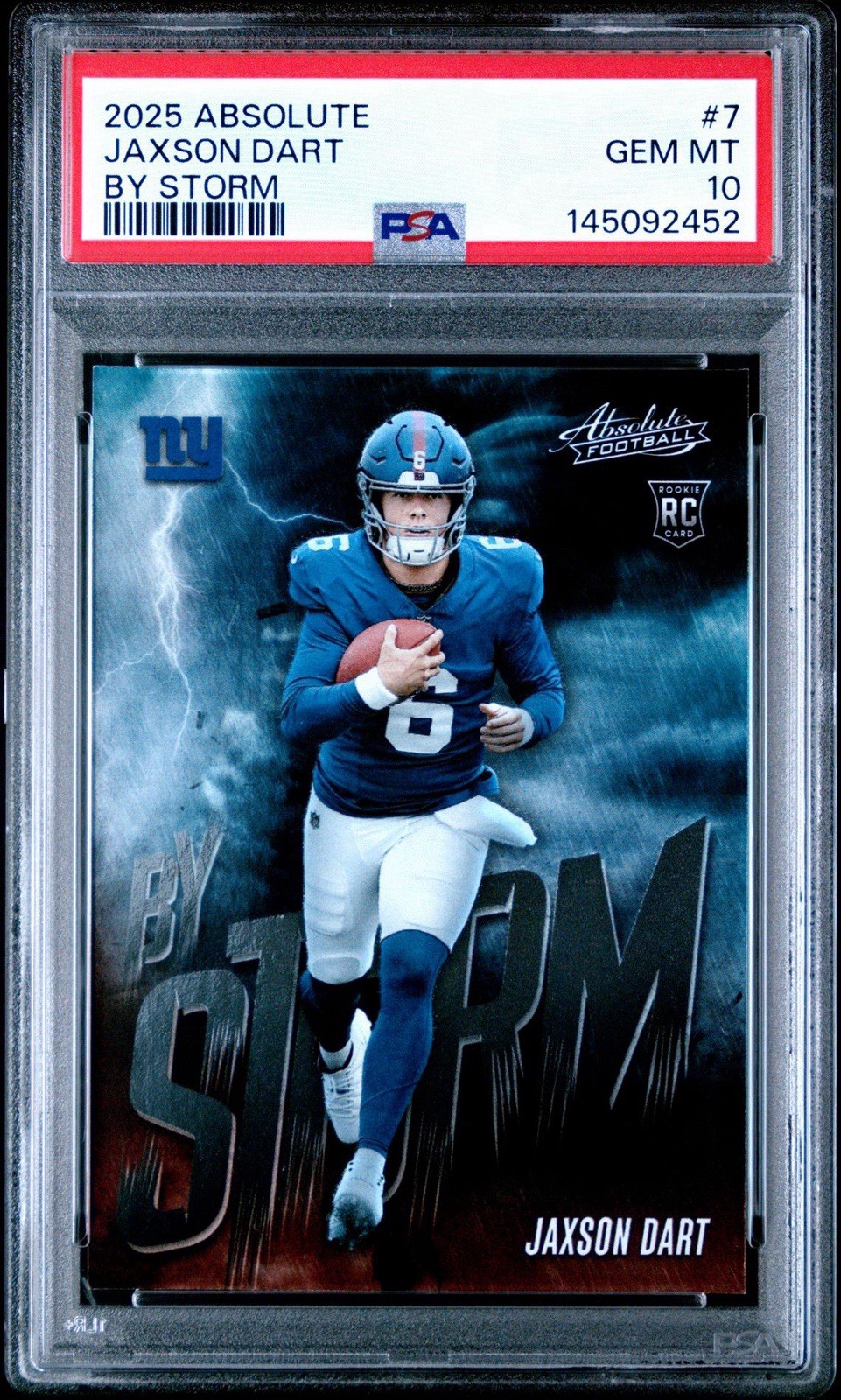 Jaxson Dart Panini Absolute By Storm #7 Base