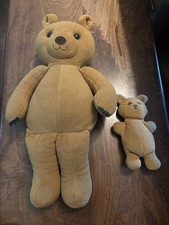 Vintage 1981 Fisher-Price Brown Teddy Bear Plush Lot of 2 Stuffed Animals 248