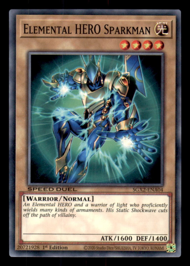 Yugioh! - Elemental HERO Sparkman - SGX2-ENA04 - 1st Edition NM | eBay