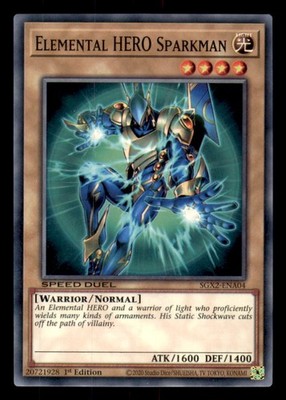 Yugioh! - Elemental HERO Sparkman - SGX2-ENA04 - 1st Edition NM | eBay