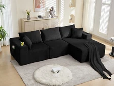 107" Free Combination Sofa Large L-Shaped Divan Modular Couch Sectional Sofa New