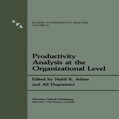 Productivity Analysis at the Organizational Level Springer Nature