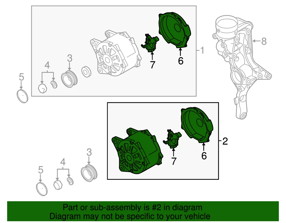 Alternador Original Volkswagen 06K-903-023-G Foto 2 de 2