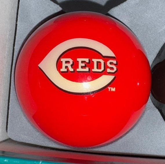 Vintage Aramith Billiard Ball 2 1/4 inch Cincinnati Reds.