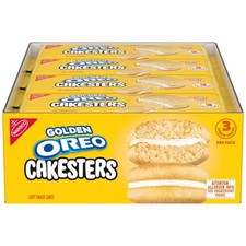 OREO Golden Cakesters Soft Snack Cakes, 8-3.03 oz Snack Packs