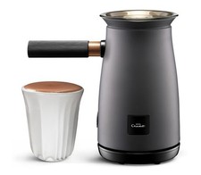 Hotel Chocolat Velvetiser, Hot Chocolate Machine Charcoal Grey & 2 Ceramic Cups