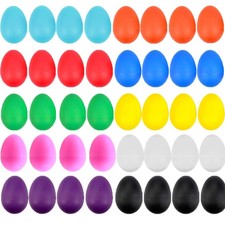 40PCS Plastic Egg Shakers, Easter Eggs Colorful Maracas Eggs Musical Eggs Pla...