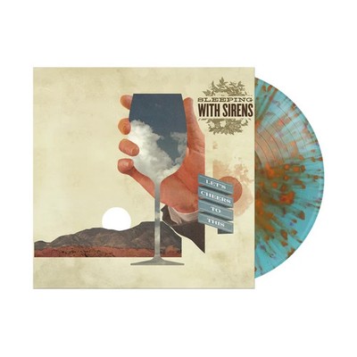 /1500 Sleeping With Sirens LET'S CHEERS TO THIS Blue w/Orange Splatter LP SEALED
