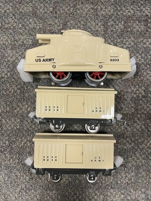 + Lionel MTH O Gauge Tinplate Cream 214 Armored Motor Car Outfit 11-6069-0 *SS
