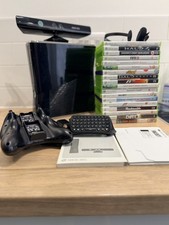 Microsoft Xbox 360 S 250GB Black Video Game Console with Games And 2 Controllers