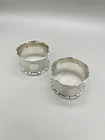 PAIR OF GEORGE V STERLING SILVER NAPKIN RINGS, JAMES DEAKIN & SONS, CHESTER 1923