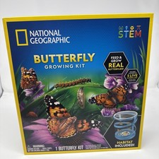 New NATIONAL GEOGRAPHIC Butterfly Growing Kit - Butterfly Habitat Kit