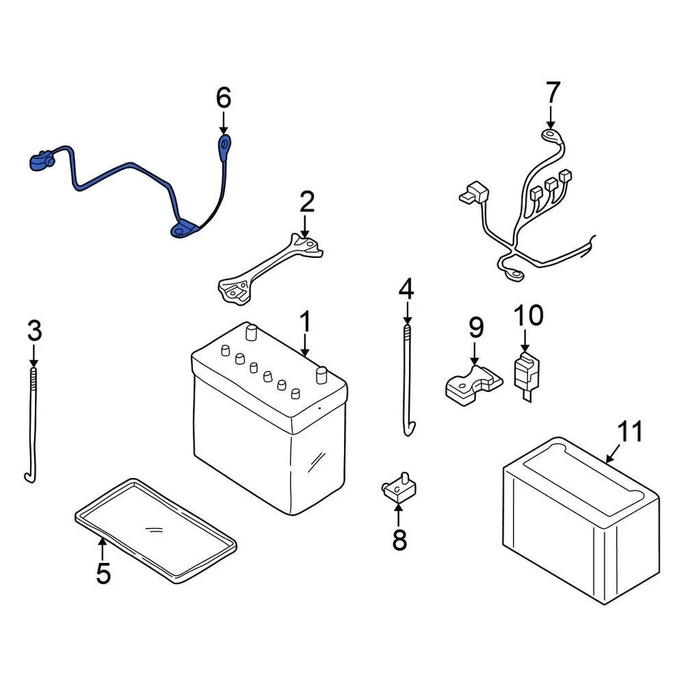For Nissan Frontier 2000-2004 Nissan 240804S100 Battery Cable - Image 4 of 4