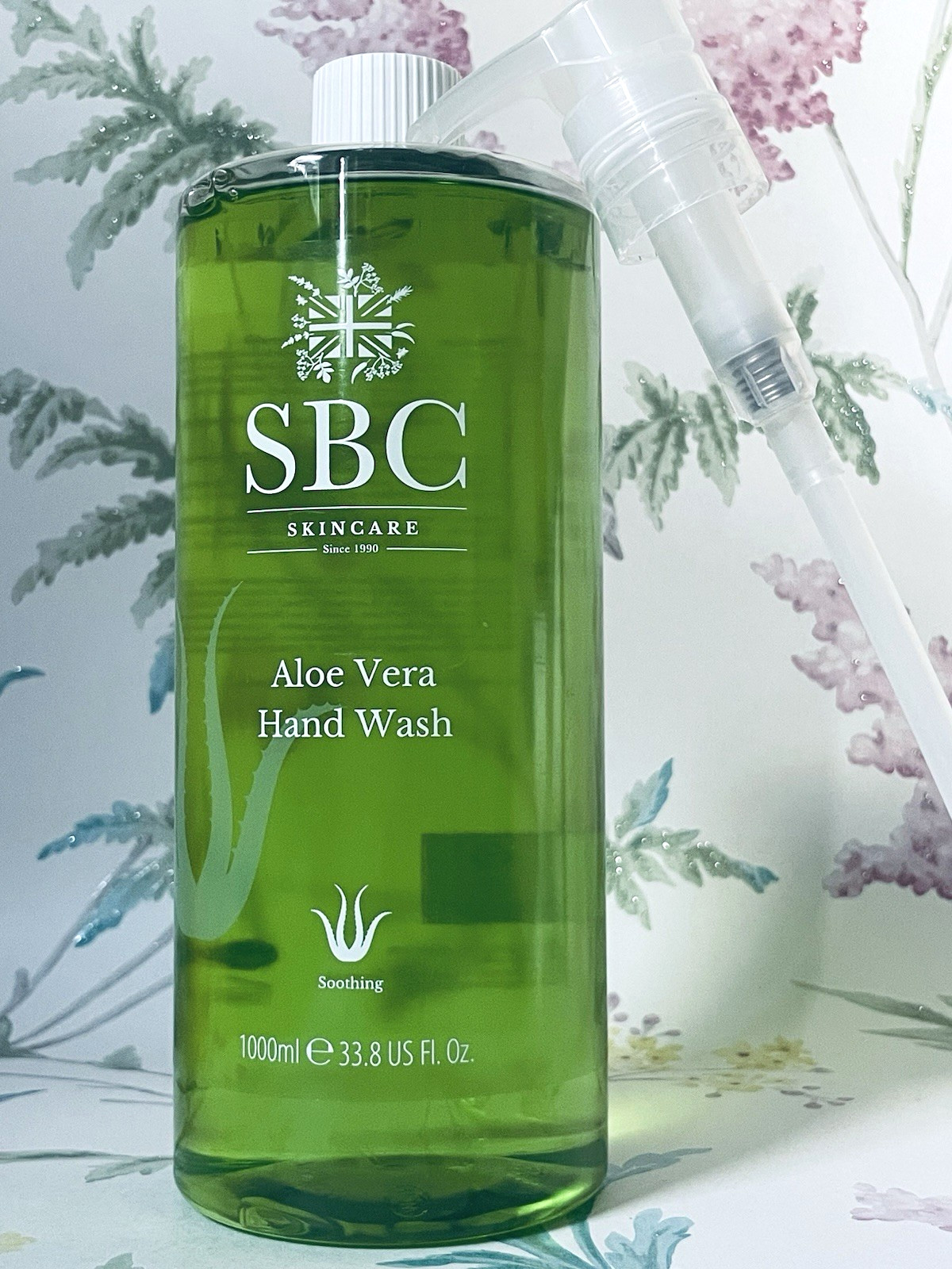 SBC Hand Wash Soap Aloe Vera Soothes Replenishes Softens HUGE 1000ml Pump RRP£36