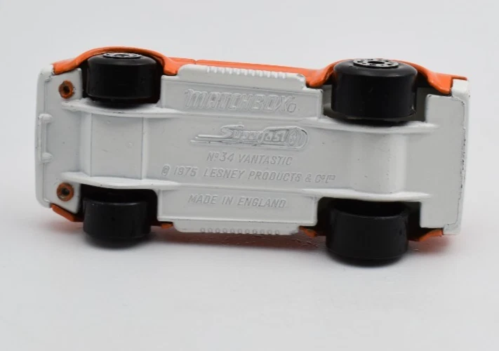 Matchbox Superfast MB34 Vantastic orange 34 Label ohne Motor. Lesney England - Bild 4 von 4