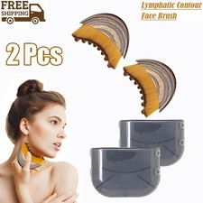 Lymphatic Contour Face Brush Lymphatic Drainage Massager for Face by Glowix 2pcs