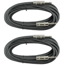 NEW in bag - Premium 50 foot 12 Gauge 1/4 inch jack, PA Speaker Cables, 2 Pack