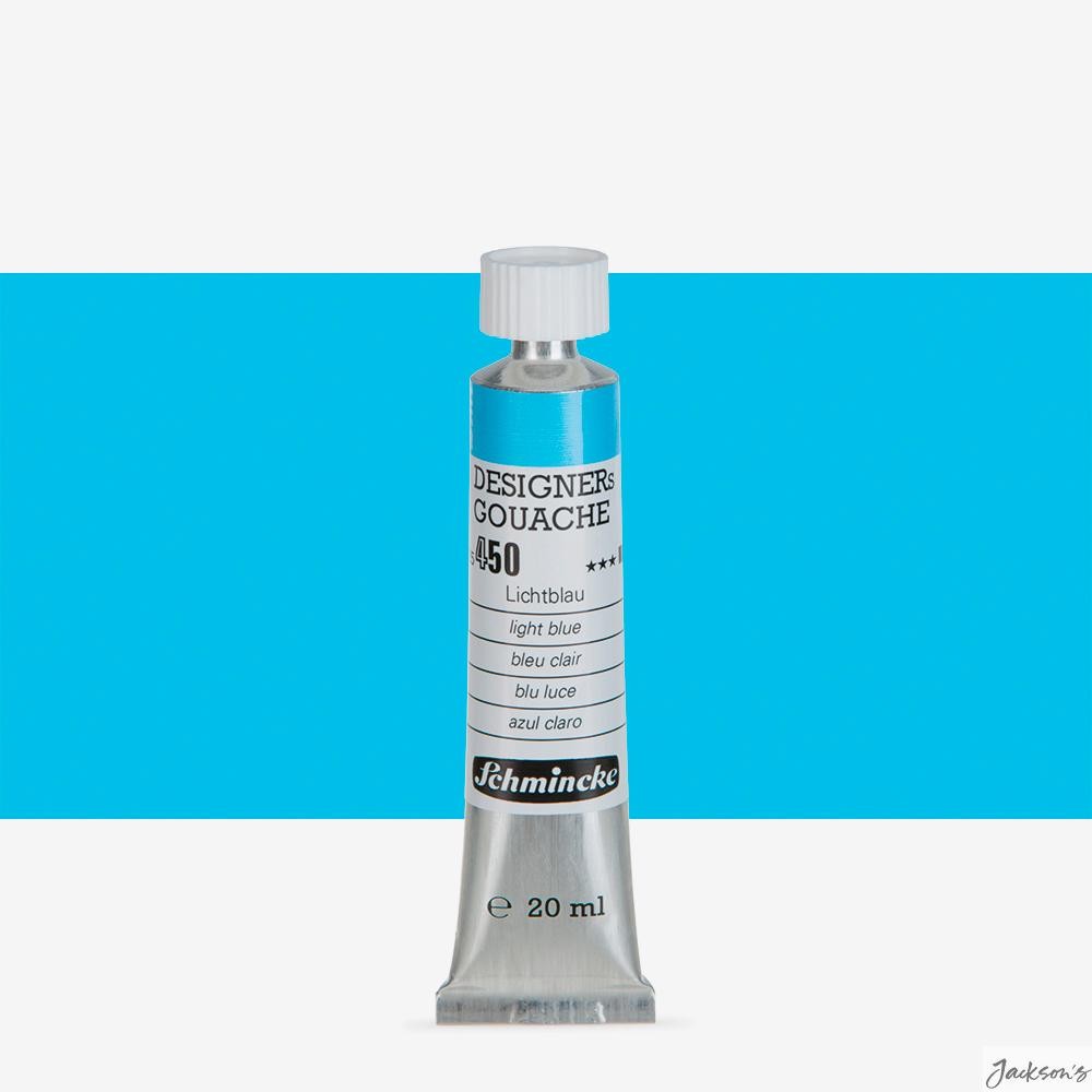 Schmincke Designer Gouache Paint Tube 20ml Light Blue For Artists Illustration