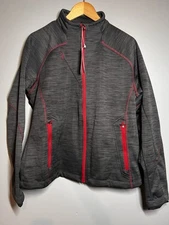 North End Sport Full Zip Jacket Women's Carbon Gray/Red New w/ Tags - 2XL