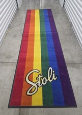 Stoli Multicolor Striped Rectangle Runner Rug Novelty Any Room Adults