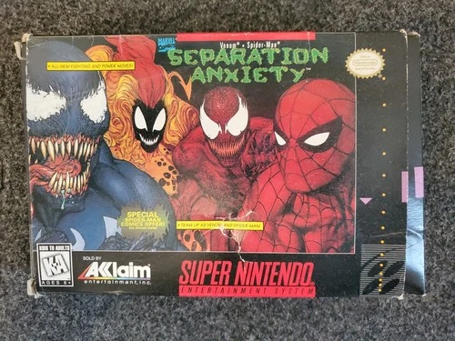 Venom-Spider-Man: Separation Anxiety (SNES) Box Only Rare