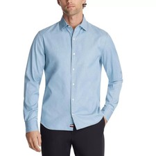 Tommy Hilfiger Men's Regular-Fit Untucked Length Button Down Dress Shirt Small