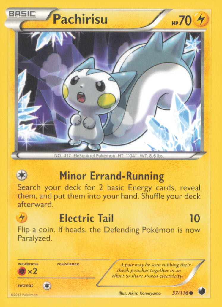PACHIRISU 37/116 COMMON PLASMA FREEZE POKEMON NEAR MINT