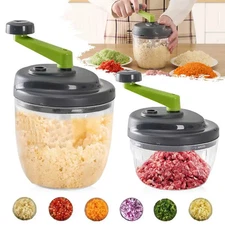1Pcs 520ml/900ml Hand Crank Garlic Pulverizer Manual Garlic Mashers Meat Grinder