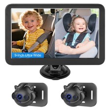 Dual Channel 9 Inch 1080P Baby Monitor With Night Vision For Car Seat Camer IWEF