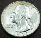 1942-P Washington Quarter — photo from another recent sale