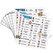 Chore Stickers for Kids Chart Routine Stickers, White