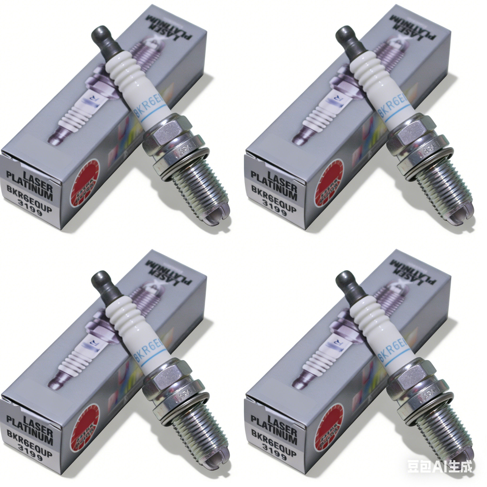 New Mini Cooper R50 R52 R53 R55 R56 L4 1.6L Set of 4 Spark Plugs NGK BKR6EQUP