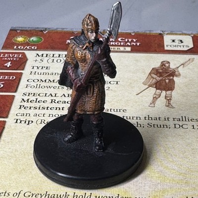 Dungeons & Dragons D&D Miniatures Night Below GREYHAWK CITY SERGEANT GUARD #13