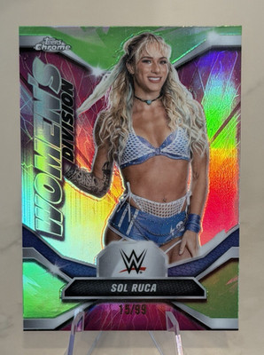 Sol Ruca 2026 Topps Chrome WWE Women s Division Green Refractor /99 #WDV-11