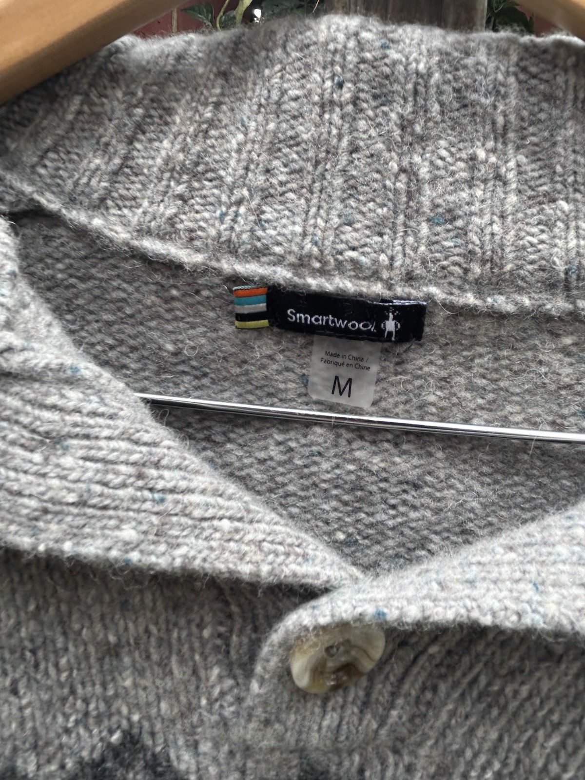 SmartWool Knit Button Up Sweater With Design Men’… - image 3