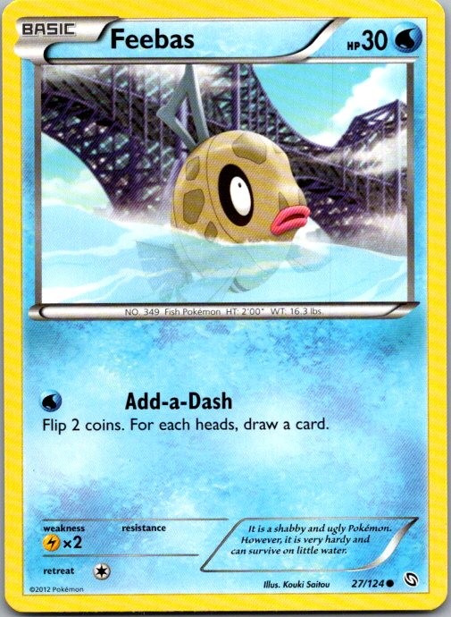 Feebas 27/124 Common Dragons Exalted Pokemon Lightly Played