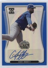 2020 Leaf Metal Draft Blue Rainbow 19/35 Cory Abbott #BA-CA1 Auto nd3