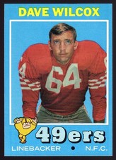 1971 NM + TOPPS FOOTBALL CARD/DAVE WILCOX/OREGON DUCKS/SHIPPING $1.88