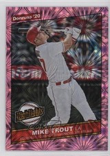 2020 Panini Donruss Highlights Pink Fireworks Mike Trout #H-10 16if