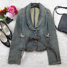 RED VALENTINO Pearl Denim Jacket G Jean Blue