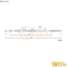 PARKING BRAKE CABLE 17.2299 FOR MITSUBISHI OUTLANDER/SPORT ASX/SUV/Van 1.6L