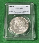1881-S Morgan Silver Dollar PCGS MS64 - Blue Label with Great Luster! 👀!!