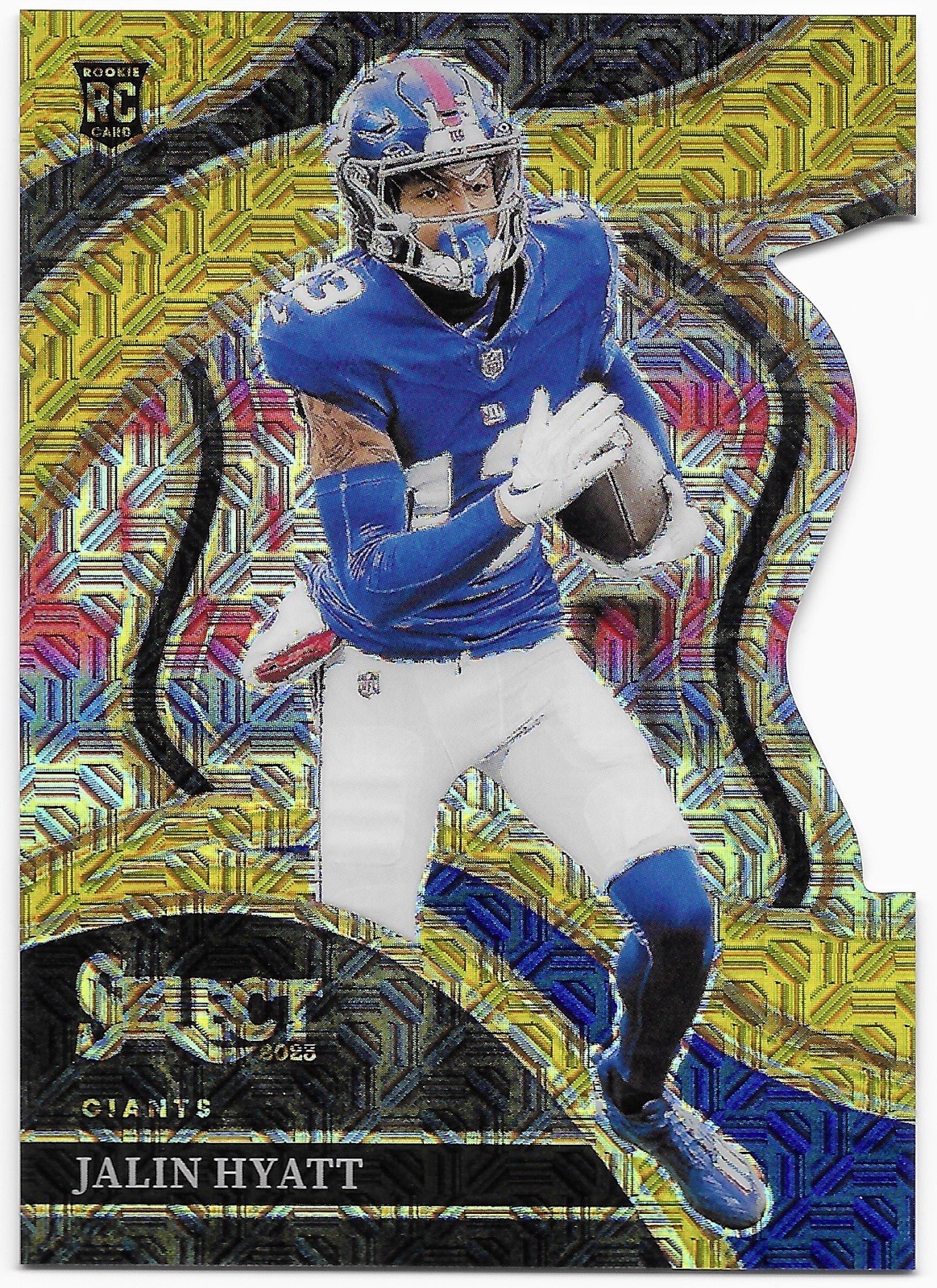 2023 Panini Select - Club Level Gold Prizm Die-Cut /10 - Jalin Hyatt Giants #263