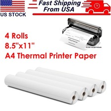 4 Rolls US Letter Size Thermal Printer Paper 8.5''X11'' Quick-Dry Thermal Paper